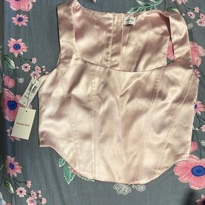 Selling Aritzia Sunday Best Women's Shiloh Satin Bustier Blouse Top in size S.